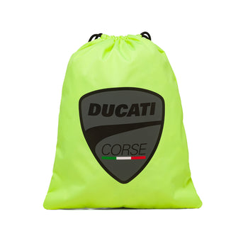 Sacca da palestra giallo fluo con badge Ducati Corse, Brand, SKU o921000106, Immagine 0